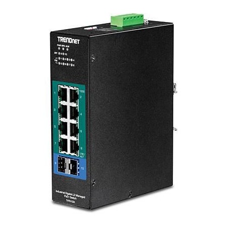 TRENDnet 10-Port Industrial Gigabit L2 Switch - Reliable, High-Performance Networking Solution (Model: TI-PG102I)